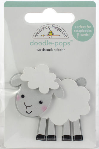 Doodlebug Design Inc - Doodle-Pops Cardstock Sticker - Little Lamb
