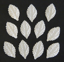 Mulberry Paper Leaves - White 30mm (30pk)