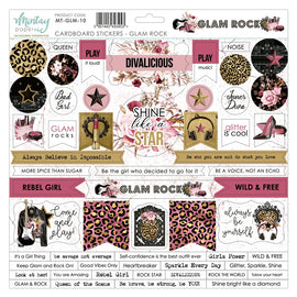 Mintay - Glam Rock - 12x12 Cardboard Stickers