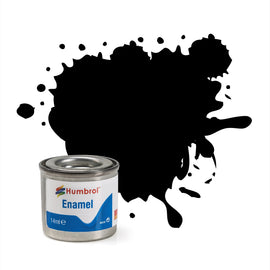 Humbrol - 14ml Enamel Paint - Matt Black