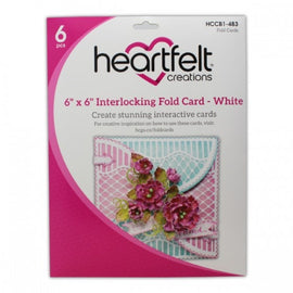 Heartfelt Creations - 6x6" Interlocking Fold Card - White (6pk)