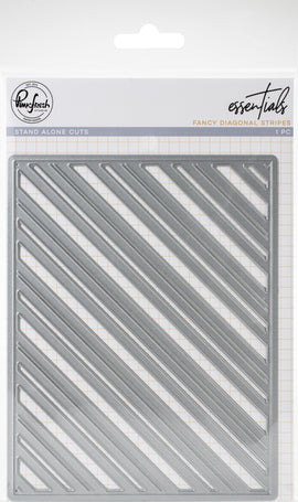 Pinkfresh Studio - Essentials - Fancy Diagonal Stripes Die