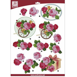 Sullivans - 3D Die Cut Decoupage Paper - Roses