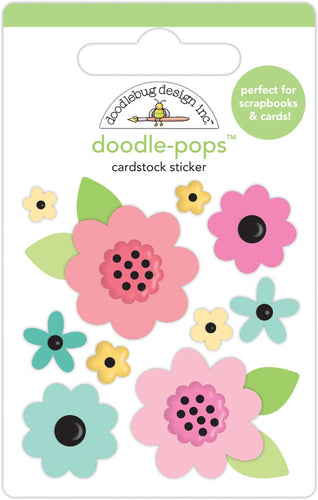 Doodlebug Design Inc - Doodle-Pops Cardstock Sticker - Flower Garden