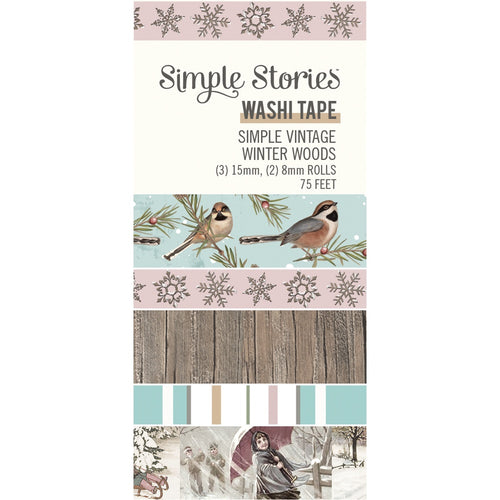 Simple Stories - Simple Vintage Winter Woods - Washi Tape (5 Rolls)