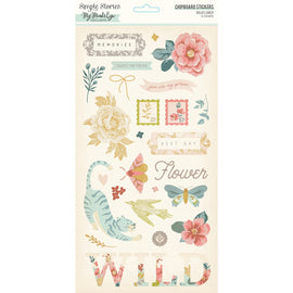 Simple Stories - Wildflower - 6x12 Chipboard Stickers