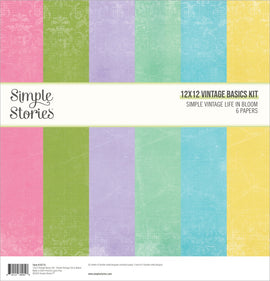 Simple Stories - Simple Vintage Life in Bloom - 12x12 Basics Kit (6pc)