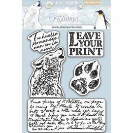 Stamperia - Arctic Antarctic - HD Natural Rubber Stamp - Leave Your Print