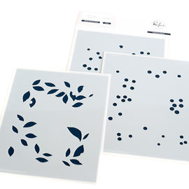 Pinkfresh Studio - Winter Berries Frame - Layering Stencil Set