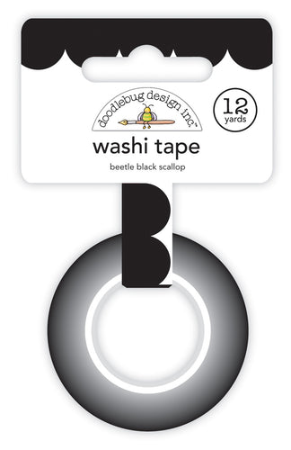Doodlebug Design Inc - Washi Tape - Scallop "Beetle Black"
