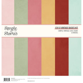 Simple Stories - Simple Vintage Love Story - 12x12 Basics Kit (6pc)