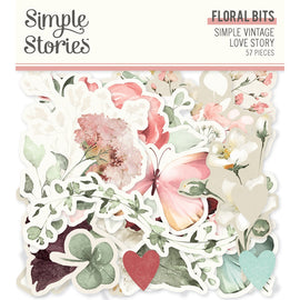 Simple Stories - Simple Vintage Love Story - Floral Bits (57pc)