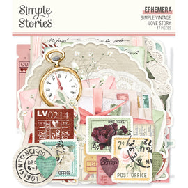 Simple Stories - Simple Vintage Love Story - Ephemera (47pc)