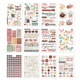 Simple Stories - Simple Vintage Love Story - Sticker Book (12 Sheets)