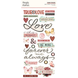 Simple Stories - Simple Vintage Love Story - Foam Stickers (50pc)