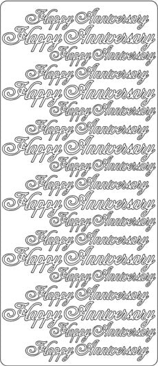 PeelCraft Stickers - Happy Anniversary - Gold (PC2832G)
