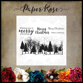 Paper Rose - Winter Trees Clear Stamp Set
