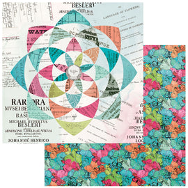 49 and Market - Kaleidoscope - 12x12 Paper "Quilted Spirograph"
