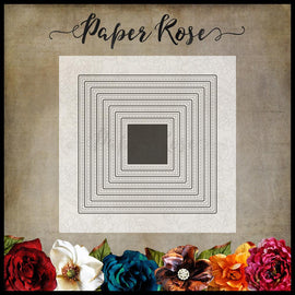 Paper Rose - Stitched Squares Die Set