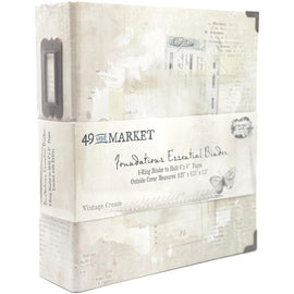 49 and Market - Foundations Essential Binder - 6 Ring 6x8 Album - Vintage Cream