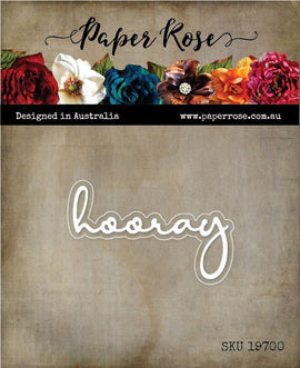 Paper Rose - Fine Script Layered Die - Hooray