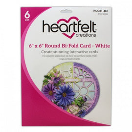 Heartfelt Creations - 6x6" Round Bi-Fold Card - White (6pk)