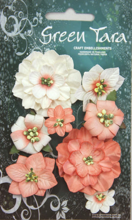 Green Tara Flowers - Fantasy Blooms - Peach