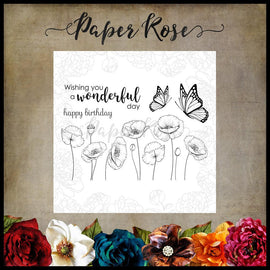 Paper Rose - Poppies Clear Stamp Set