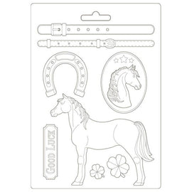 Stamperia - Romantic Collection "Horses" - Soft Mould A4 Size