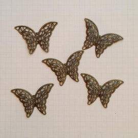 Artfull Embellies - Metal Butterflies - Antique Bronze