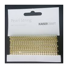 Kaisercraft - Pearl String - Light Gold