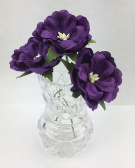 Green Tara Flowers - Wild Roses 4cm - Violet