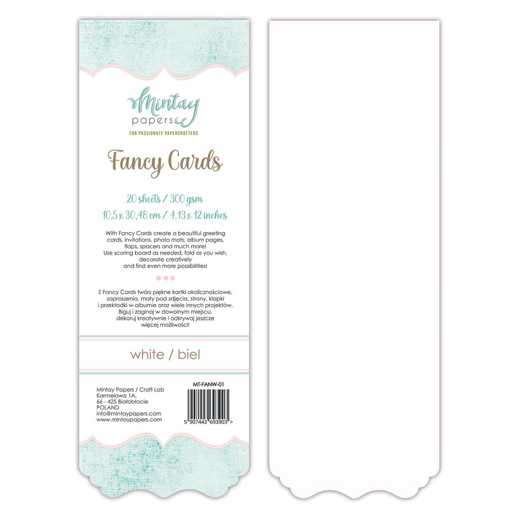 Mintay - Fancy Cards - White 01 (20pk) – Embellish It