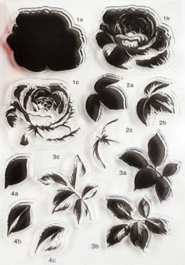 Artfull Stamps - Layering Flowers - Rose & Leaves