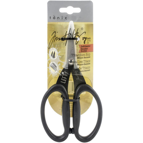 Tim Holtz - Non-Stick Titanium Micro Serrated Scissors 7" - Left Handed