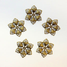 Artfull Embellies - Filigree Flower Trinkets - Antique Bronze