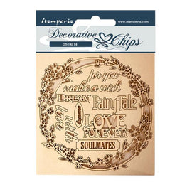 Stamperia - Decorative Chips (14x14cm) - Sleeping Beauty "Garland Love"