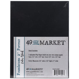 49 and Market - Foundations 2" Portrait Album - Black