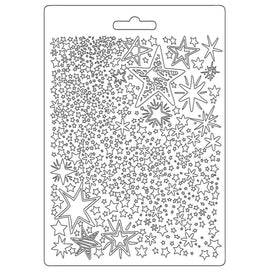 Stamperia - Christmas Patchwork - Texture Impressions Soft Mould A5 Size - Stars