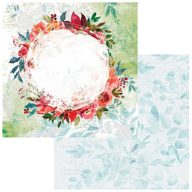 49 and Market - ARToptions Holiday Wishes - 12x12 Paper "Wreath of Hope"