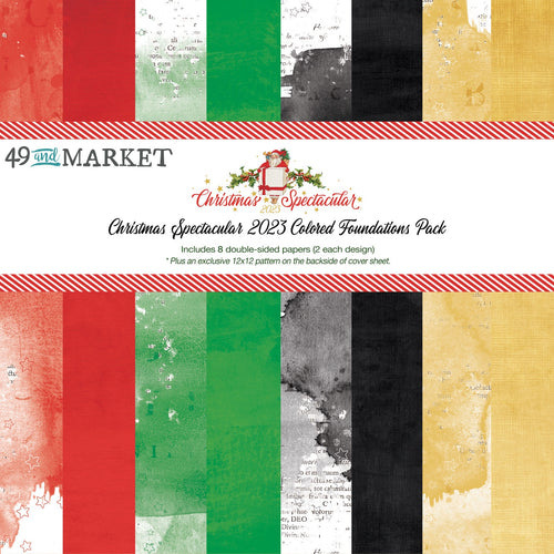 49 and Market - Christmas Spectacula 2023 - 12x12 Colored Foundations Collections Pack