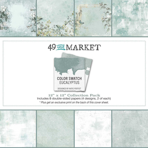 49 and Market - Color Swatch Eucalyptus - 12x12 Collection Pack