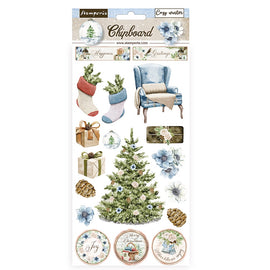 Stamperia - Romantic Collection "Cozy Winter" - Chipboard (15x30cm)