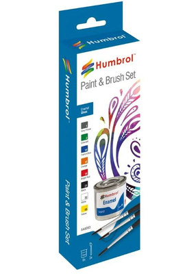 Humbrol - Paint & Brush Set - Enamel Gloss