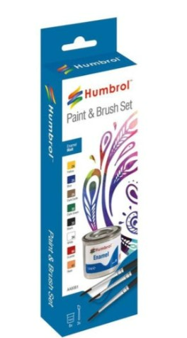 Humbrol - Paint & Brush Set - Enamel Matt