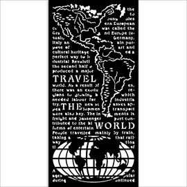 Stamperia - Create Happiness 2 - Stencil 12x25cm - The World