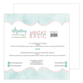 Mintay Basics - 12x12 Cardstock 300gsm - White (6pk)