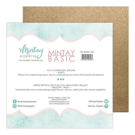 Mintay Basics - 12x12 Cardstock 300gsm - Kraft (6pk)