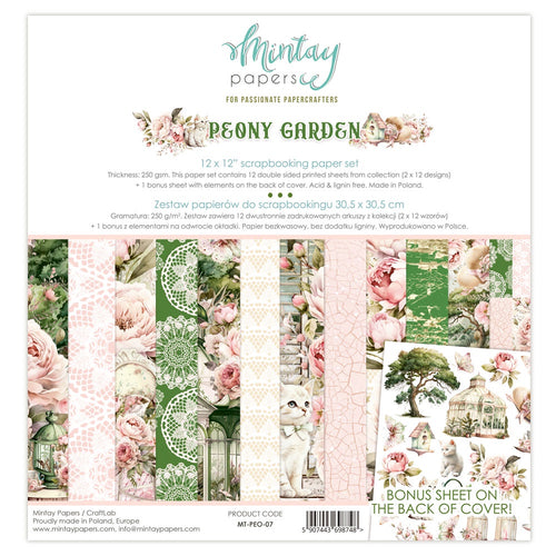 Mintay - Peony Garden - 12x12 Paper Pack