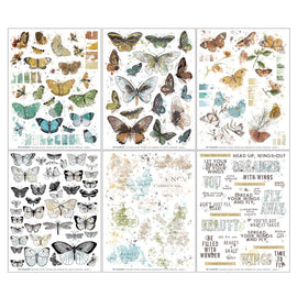 49 and Market - Vintage Artistry Nature Study - 6x8 Rub-ons "Wings"